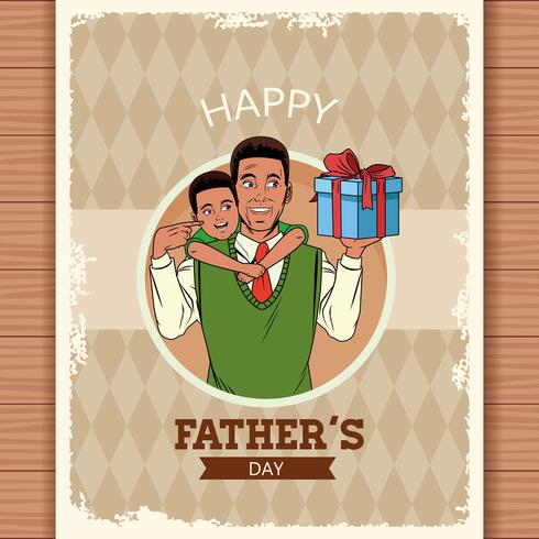 Happy vaders dag kaart vector