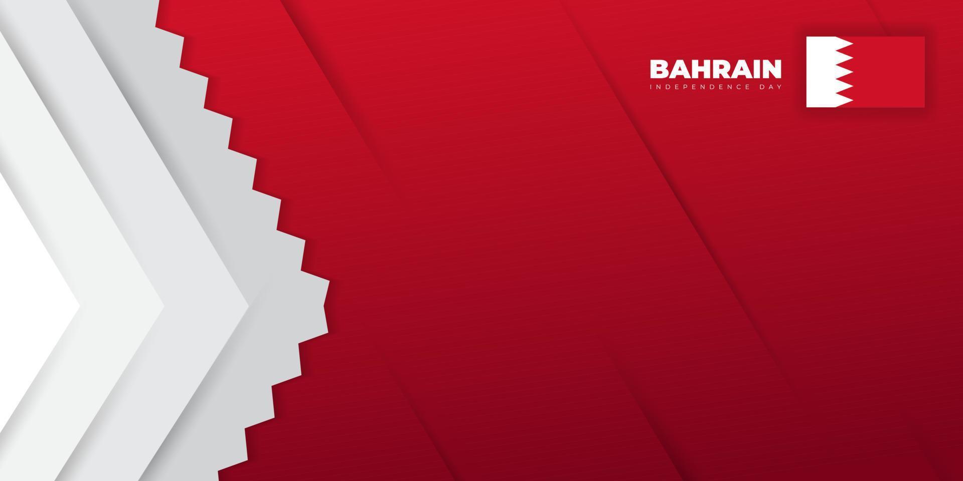 rood en wit geometrisch ontwerp als achtergrond. bahrein onafhankelijkheidsdag achtergrond sjabloonontwerp. vector