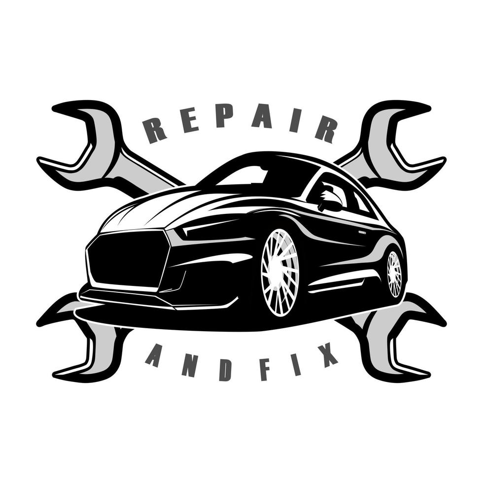 auto reparatie illustratie logo ontwerp vector