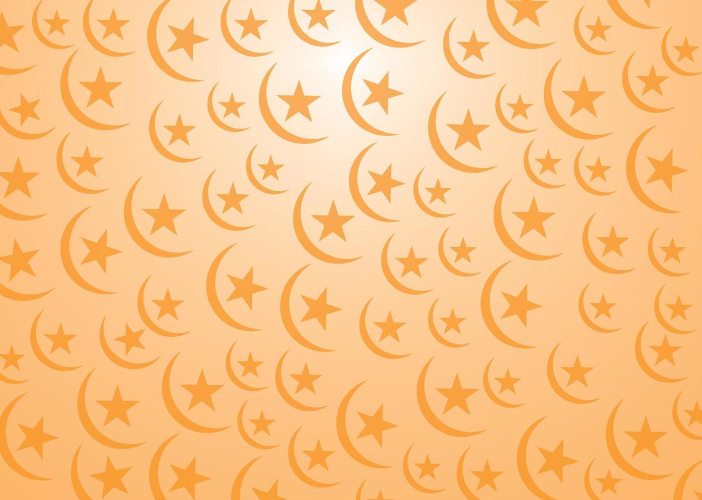 maan en ster islamitische patroon achtergrond vector