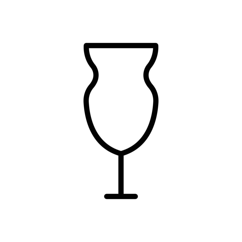 drankje icoon. glas. lijn pictogramstijl. geschikt voor wijndrank icoon. eenvoudig ontwerp bewerkbaar. ontwerpsjabloon vector