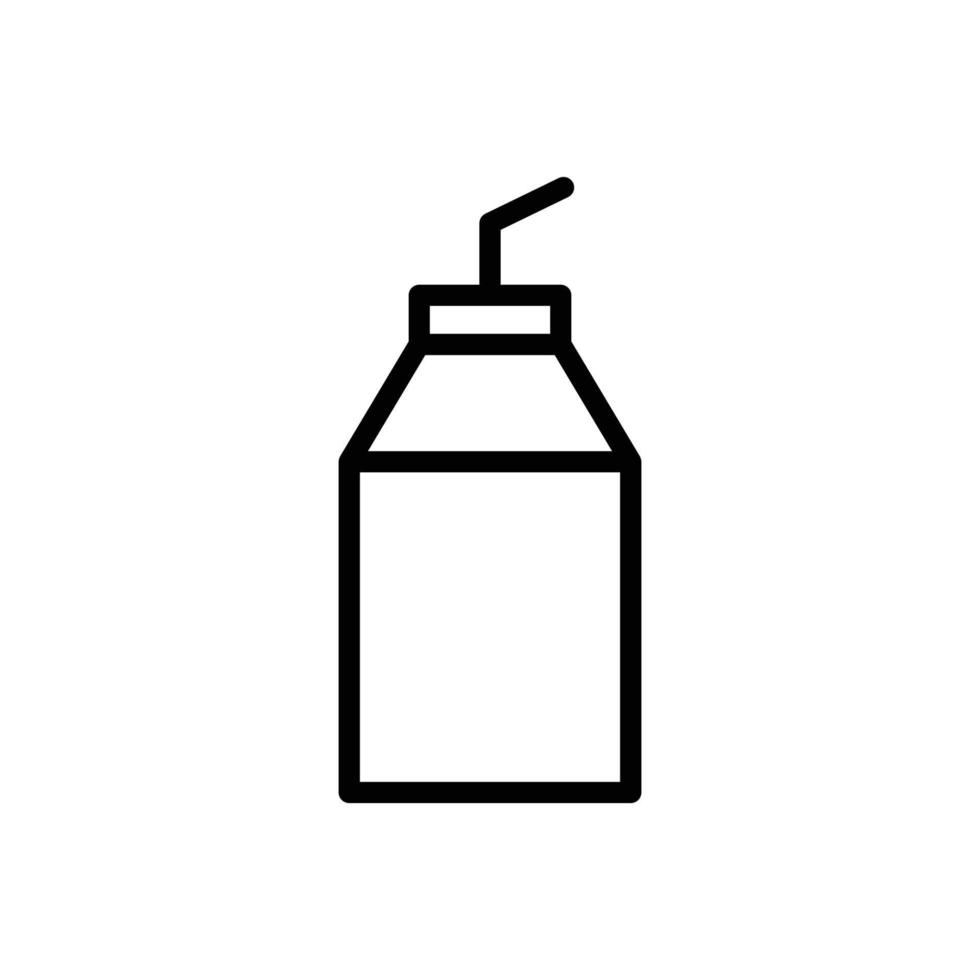 drankje icoon. melk. lijn pictogramstijl. geschikt voor melkdrank icoon. eenvoudig ontwerp bewerkbaar. ontwerp sjabloon vector