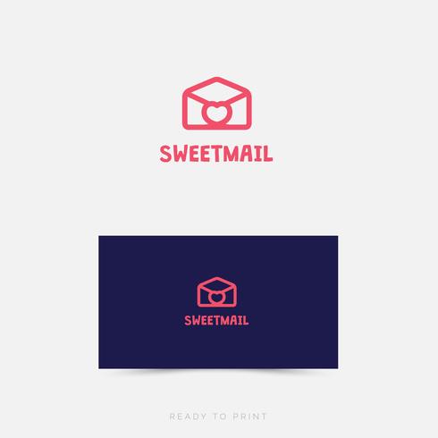 Logo Corporate SweetMail eenvoudig ontwerp vector