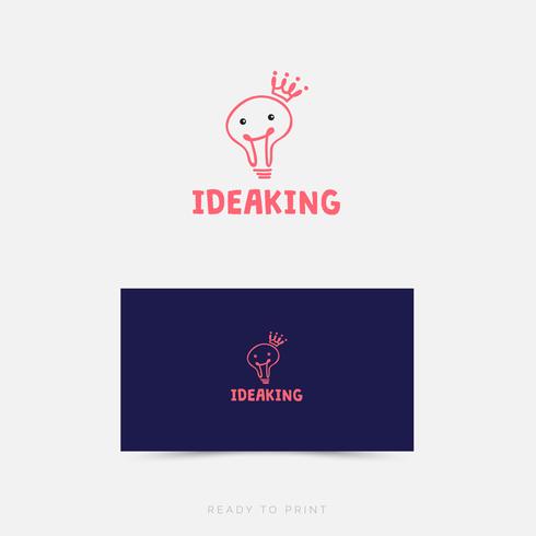 Logo Zakelijk IdeaKing eenvoudig ontwerp vector