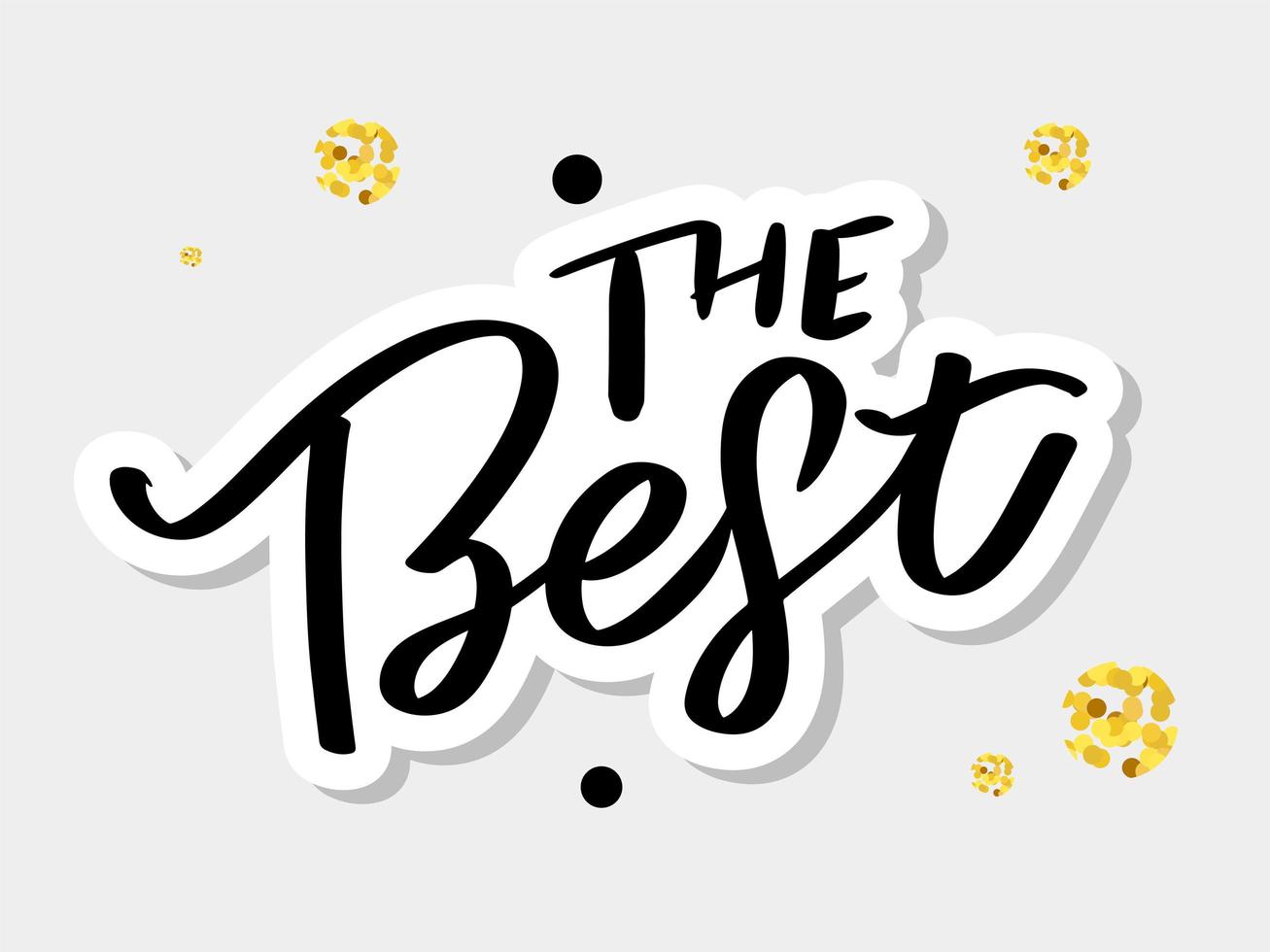 de beste handgetekende beletteringkaart met hart. het perfecte ontwerp van de inscriptie voor wenskaarten, posters, t-shirts, banners, printuitnodigingen. vector