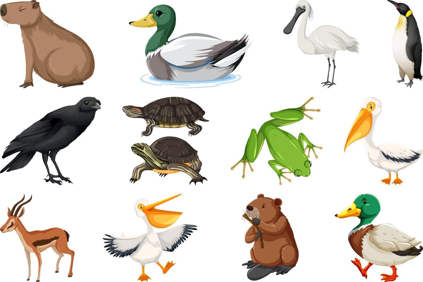 set van verschillende soorten dieren vector