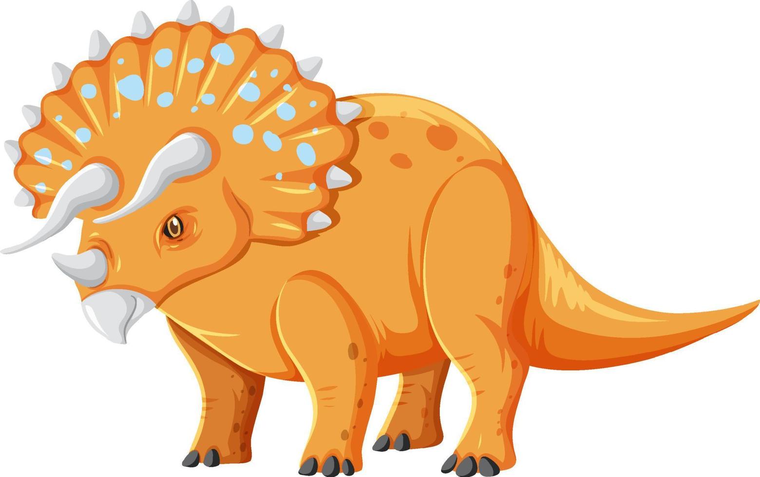 een dinosaurus triceratops op witte achtergrond vector