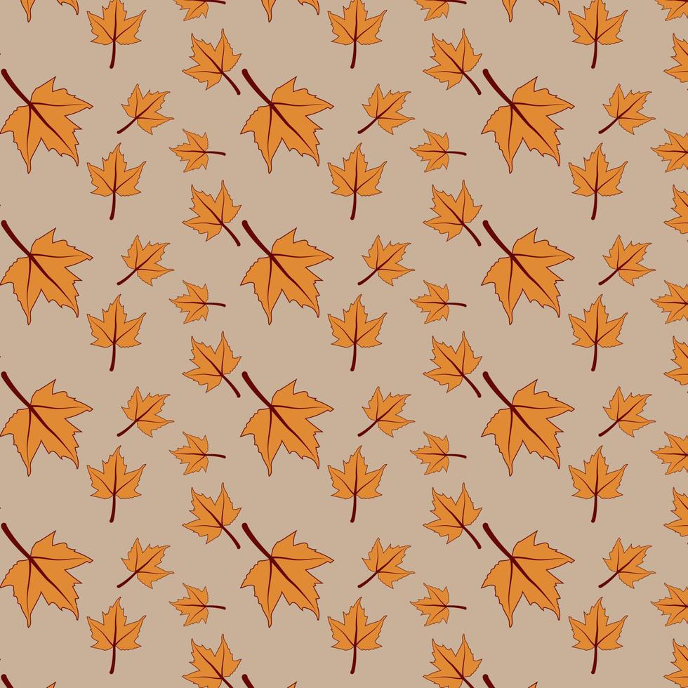herfstblad naadloos patroon perfect voor achtergrond of behang vector