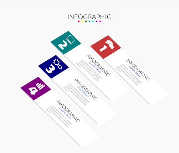 Zakelijke infographic tijdlijnen vector