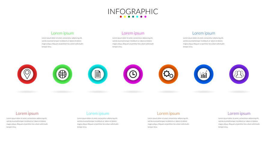 moderne infographics cirkel vector