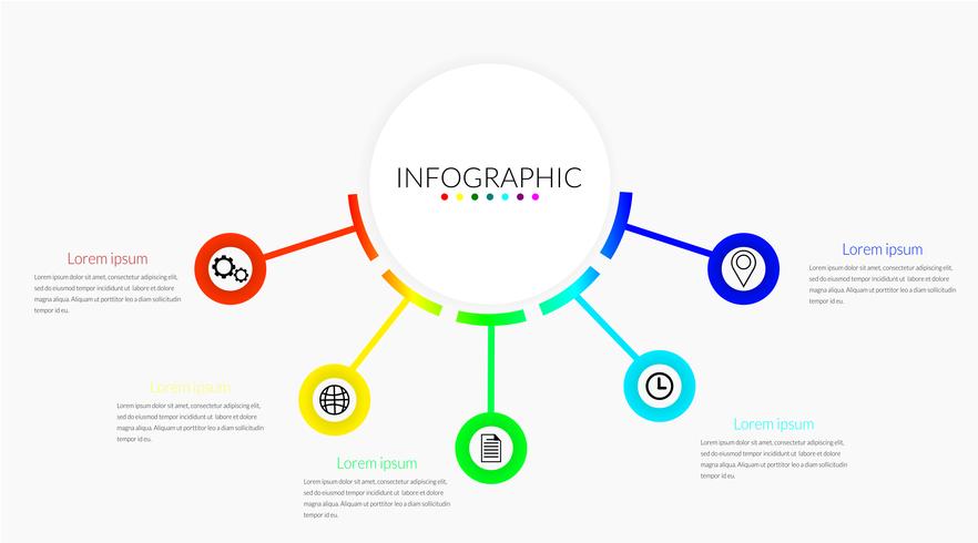 Zakelijke infographic tijdlijnen vector