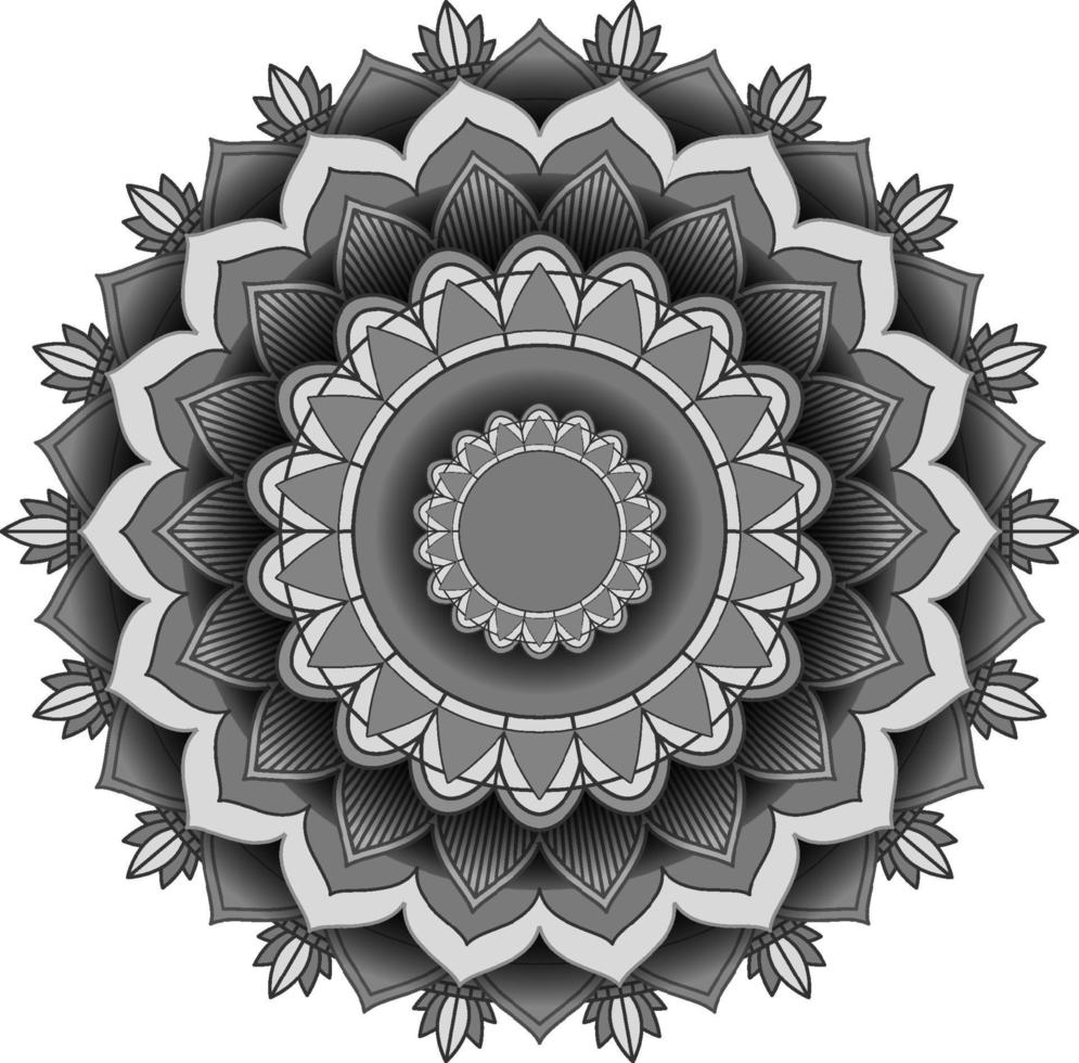 vintage mandala met dunne lijnen vector