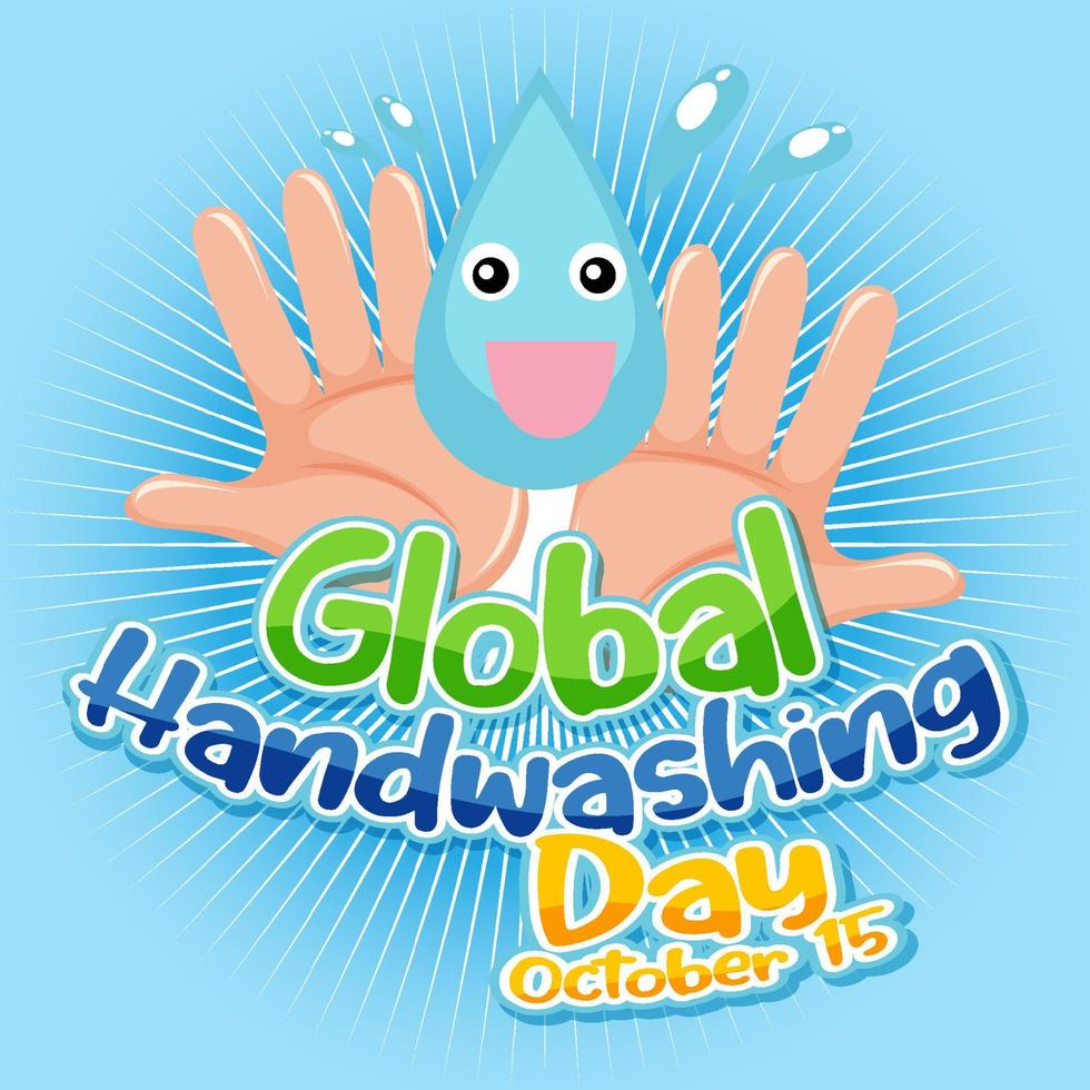 posterontwerp voor wereldwijde handenwasdag vector