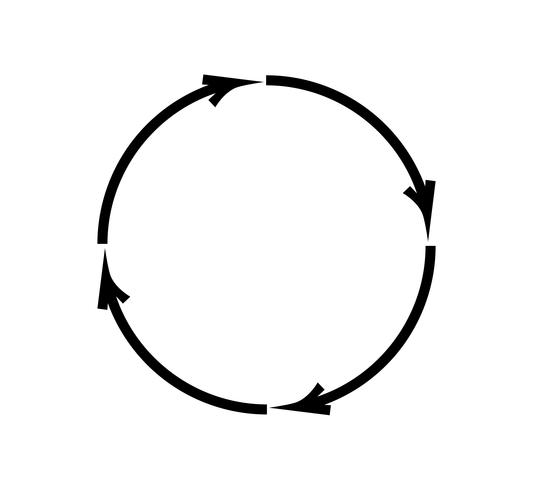 Recycling cirkel pictogram vector