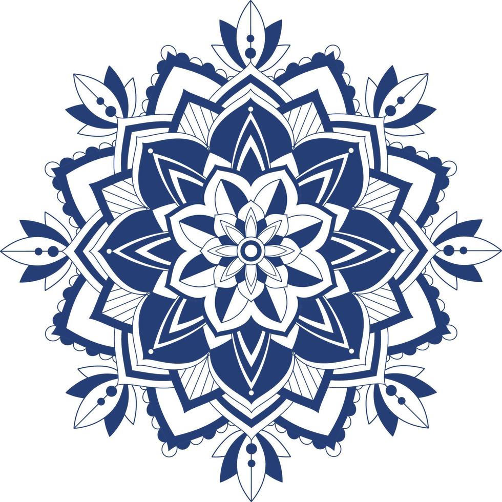 vintage mandala met dunne lijnen vector