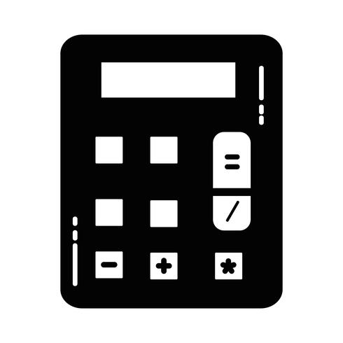 contour financiële calculator om boekhoudkundige bedrijfsgegevens te verwerken vector