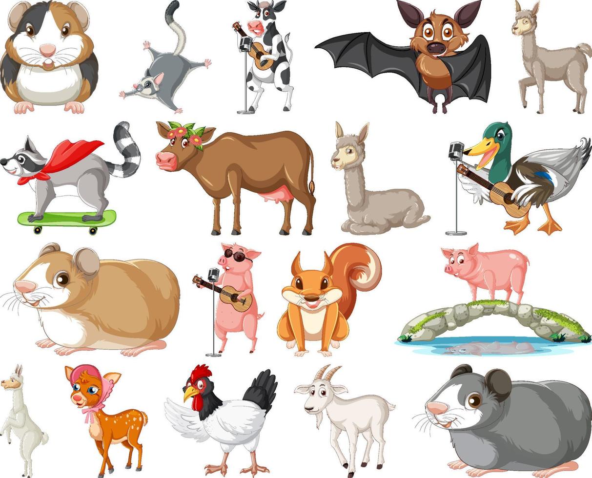 set van verschillende soorten dieren vector