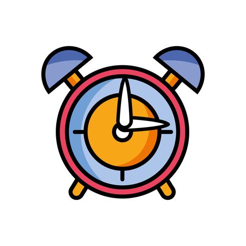 ronde klok alarm object ontwerp vector