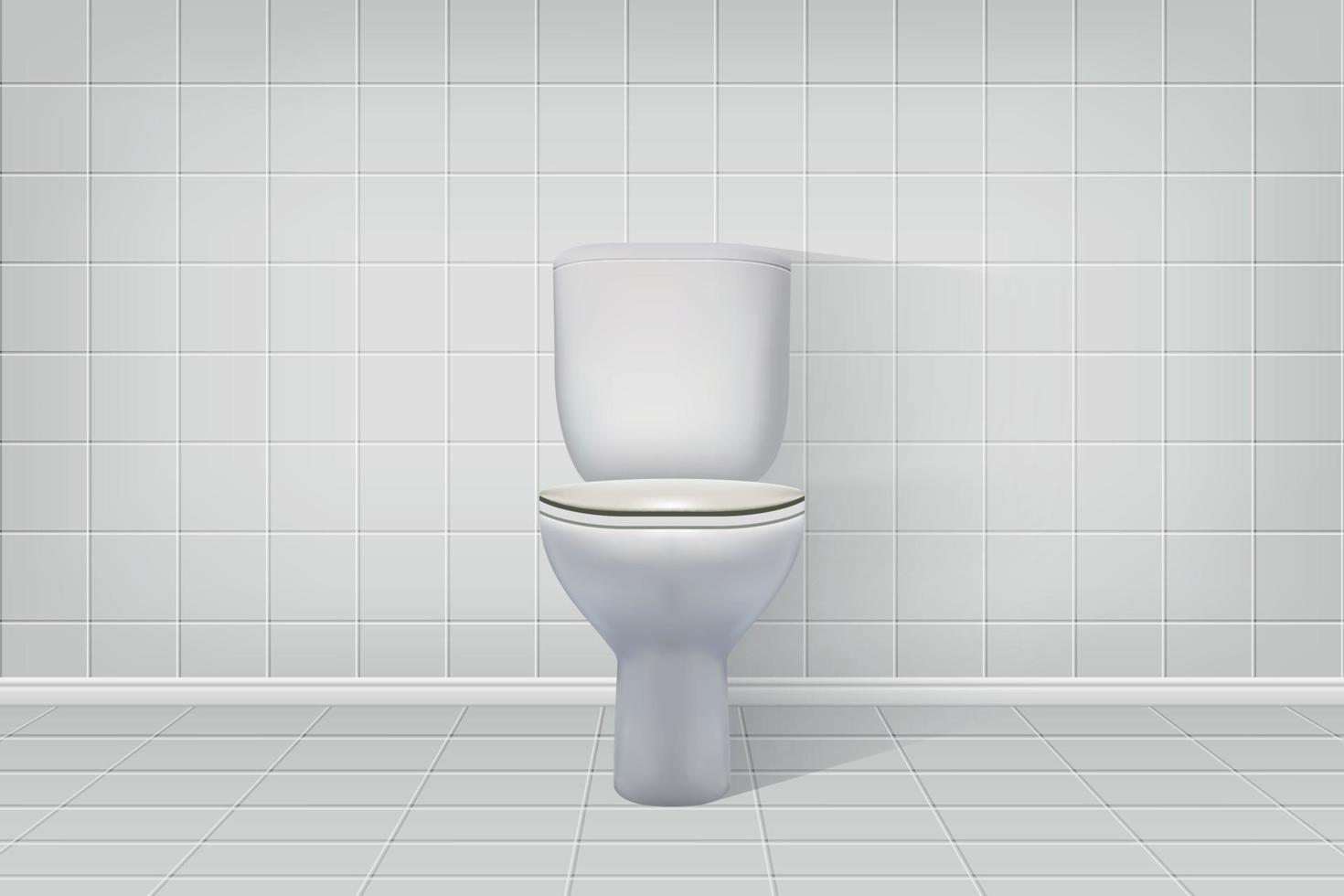 realistische toilet interieur achtergrond. vector