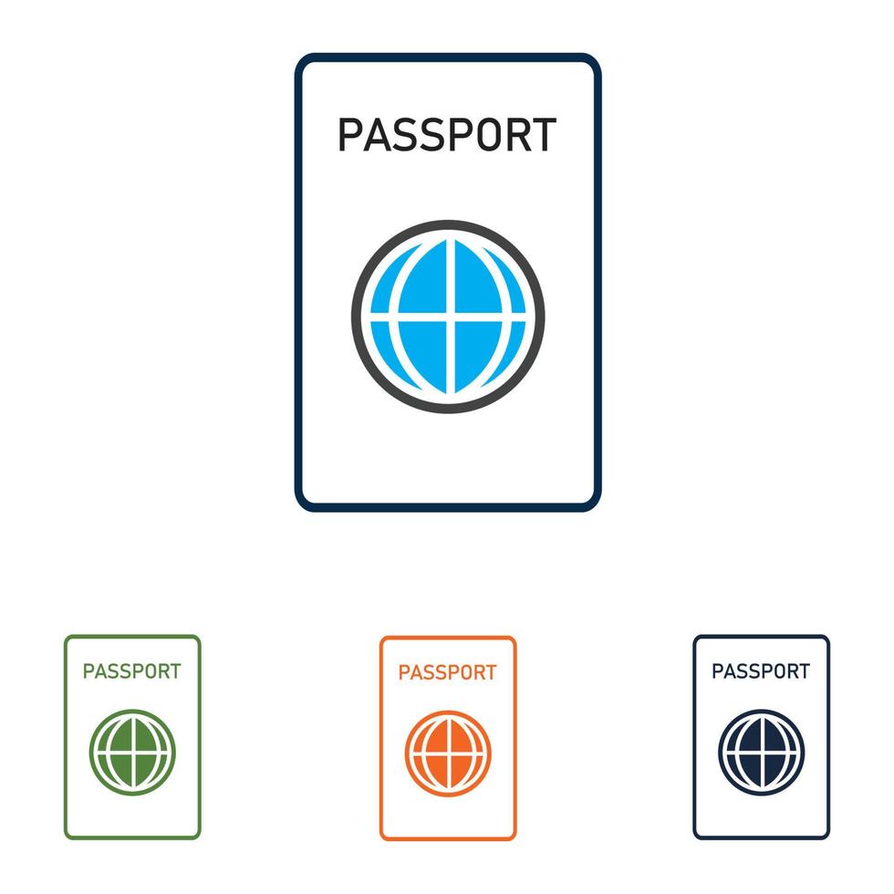 paspoort set logo vector