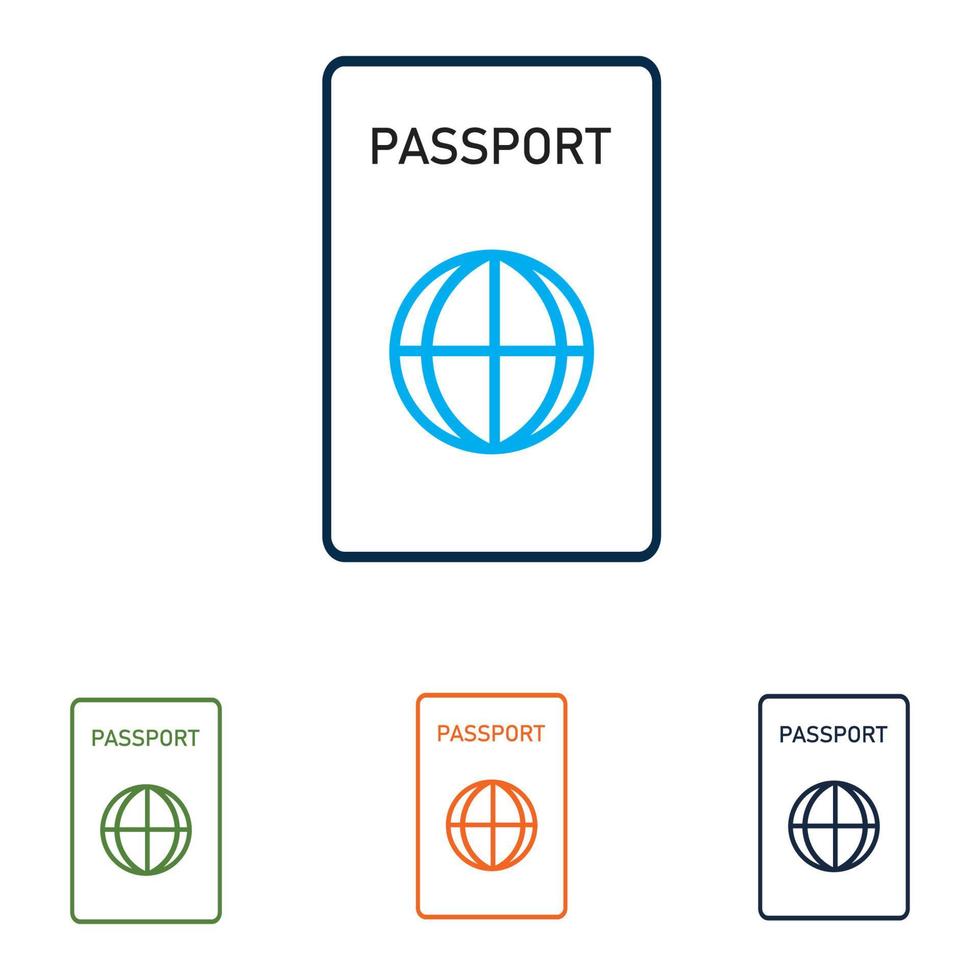 paspoort set logo vector