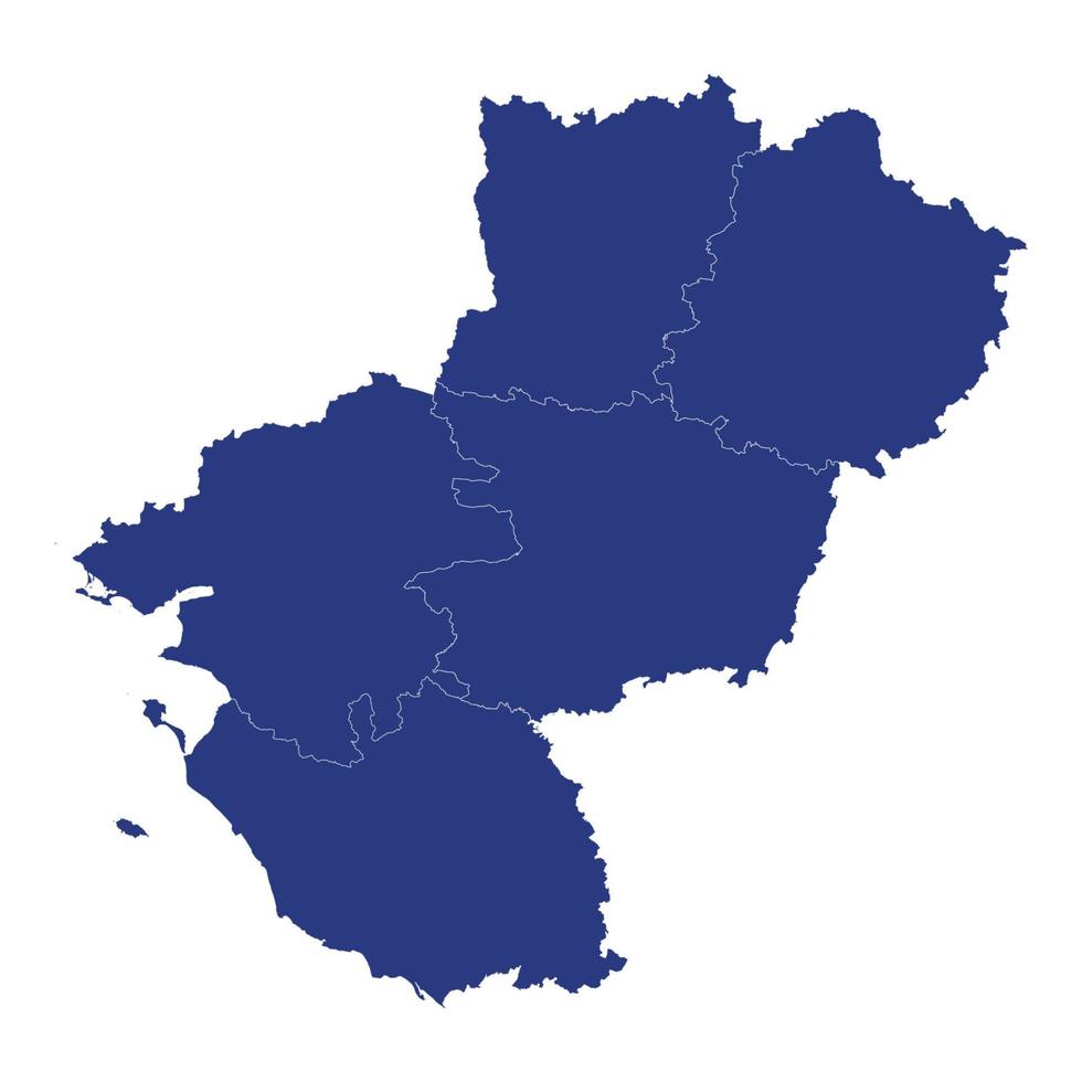 hoge kwaliteit kaart regio van frankrijk vector