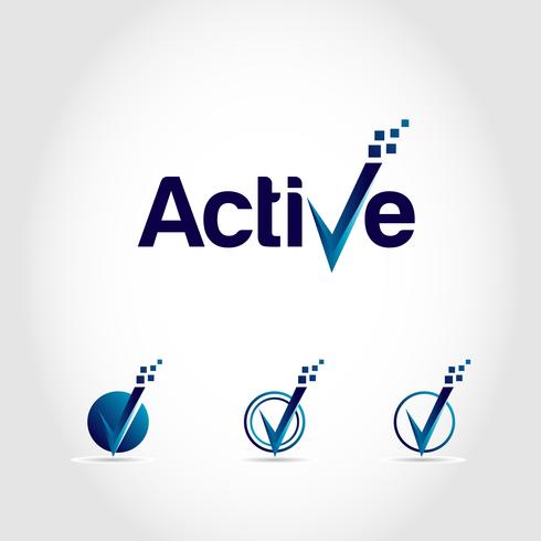 Actief V-logo vector