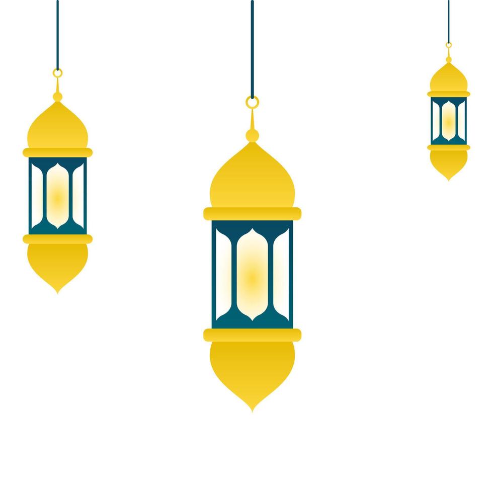 illustratie vectorafbeelding van Arabische lantaarn vlakke stijl geïsoleerd op een witte achtergrond. vector