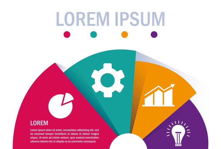 Geïsoleerde workflow en infographic ontwerp vector