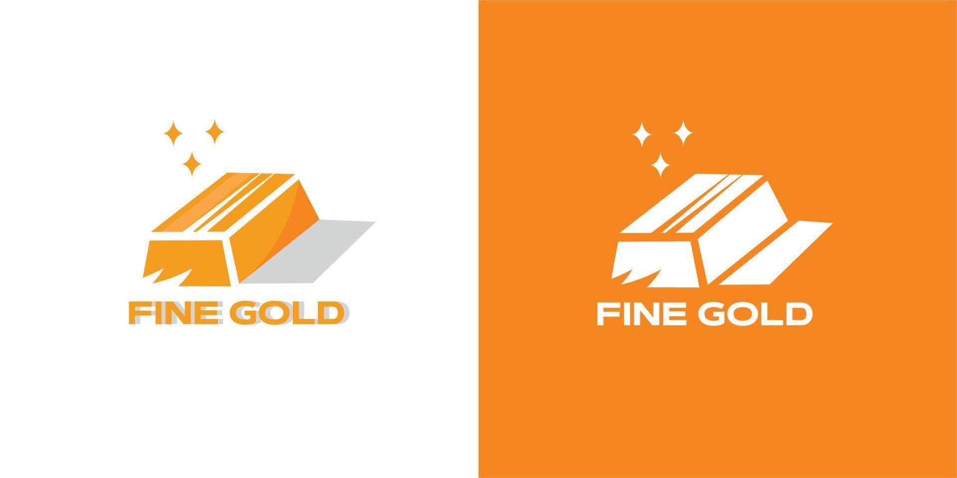 illustratie vectorafbeelding van fijne goudstaaf vintage logo goed voor gouden productwinkel vector
