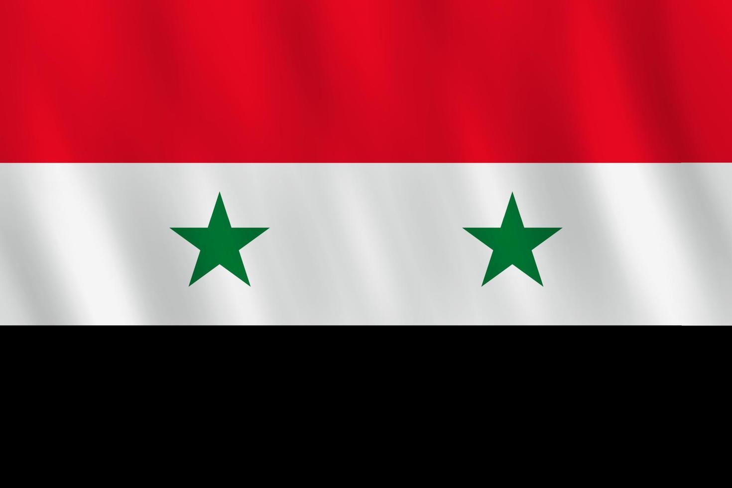 vlag van syrië met zwaaieffect, officiële proportie. vector