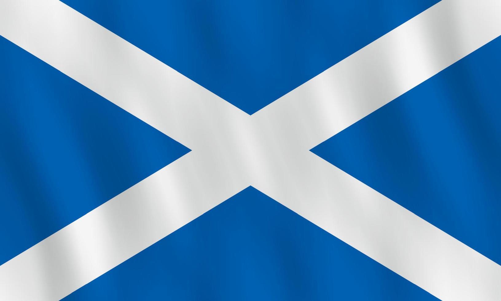 schotland vlag met zwaaiend effect, officiële proportie. vector