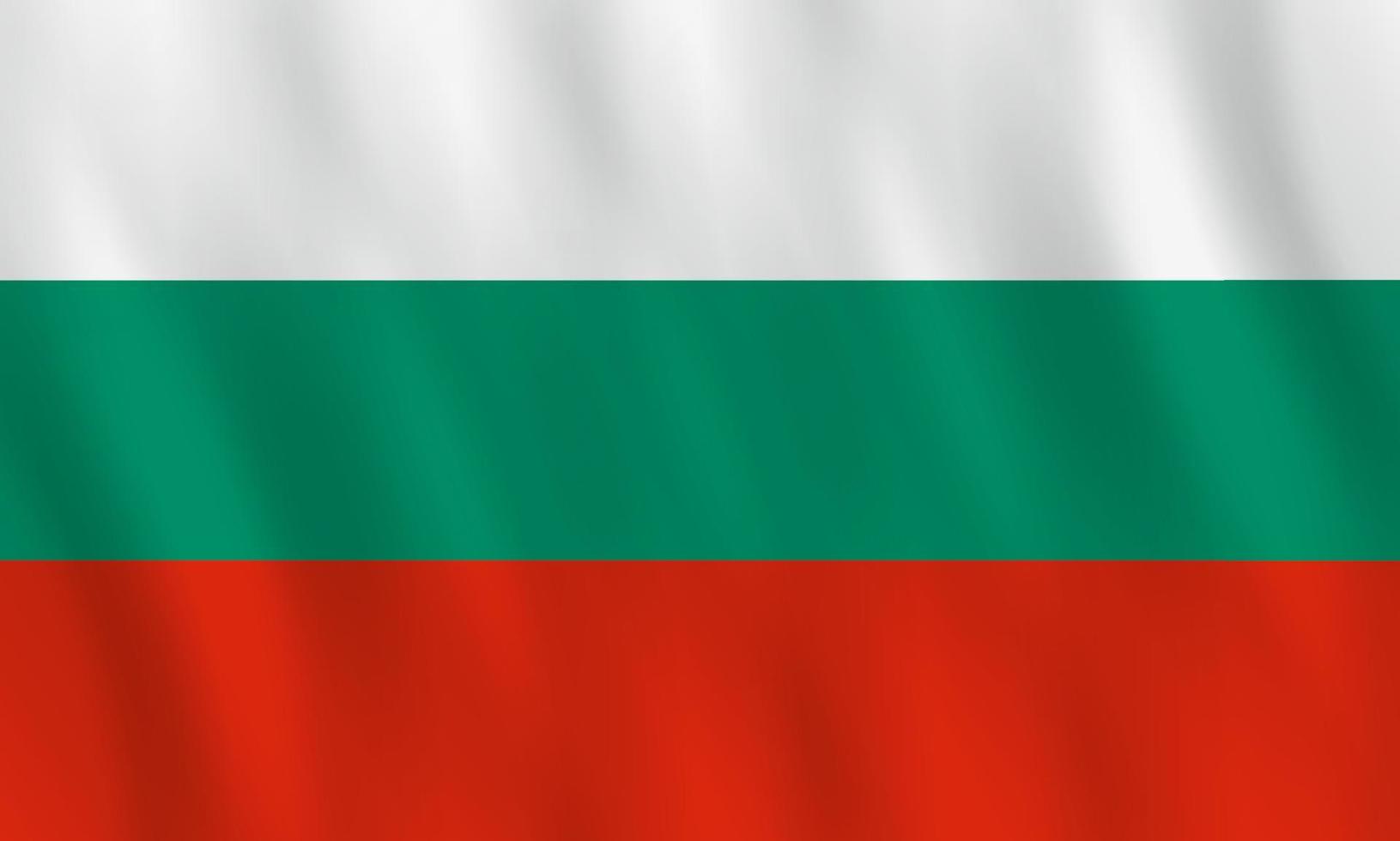 bulgarije vlag met zwaaieffect, officiële verhouding. vector