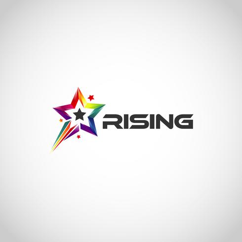 Rainbow Rising Star-logo vector