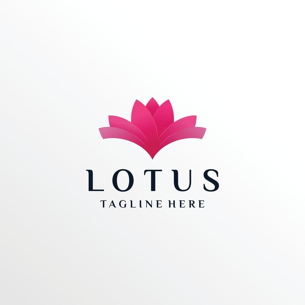 moderne lotus logo ontwerp inspiratie, spa, blad, bloem, verloop, yoga, abstract logo, premium vector