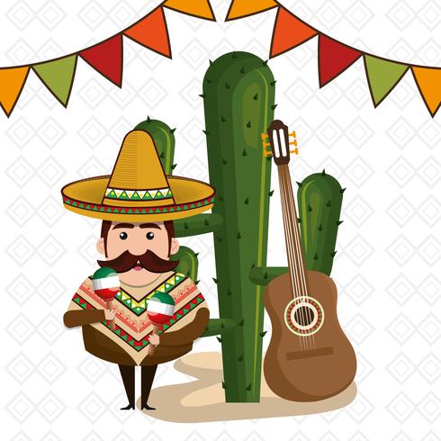 Mexicaanse muzikant vector