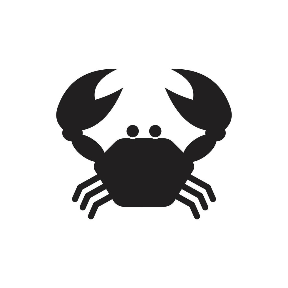 krab vector pictogram. krab teken op de achtergrond. krabpictogram voor web en app