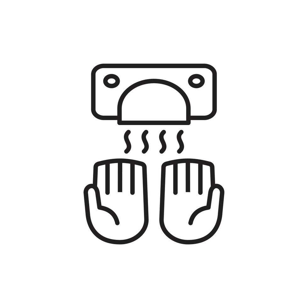 handdroger pictogram symbool platte vectorillustratie voor grafisch en webdesign. vector