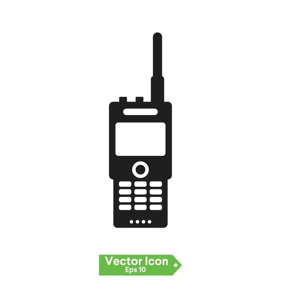 walkie talkie pictogram teken vector, symbool, logo afbeelding voor web en mobiel vector