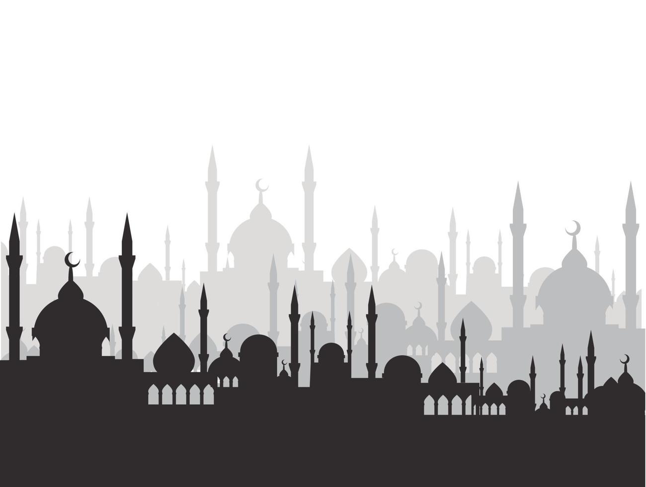 moskee vectorontwerp met islamthema vector