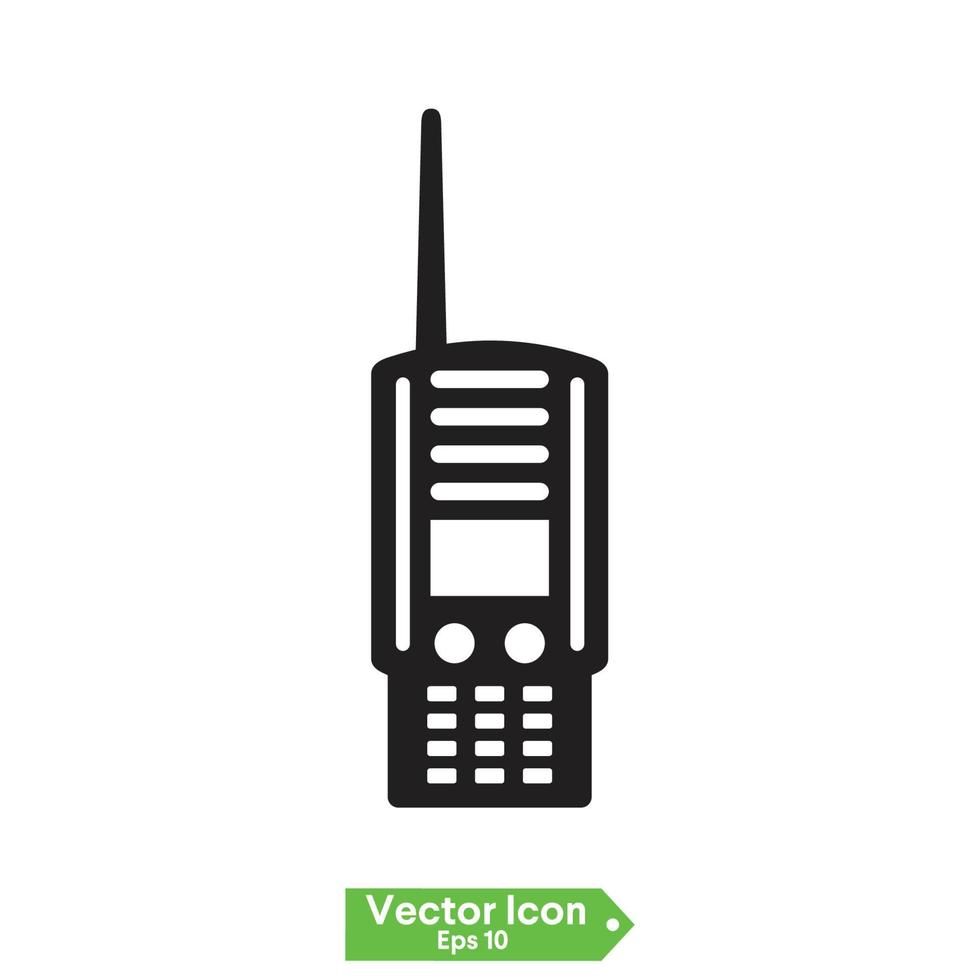 walkie talkie pictogram teken vector, symbool, logo afbeelding voor web en mobiel vector