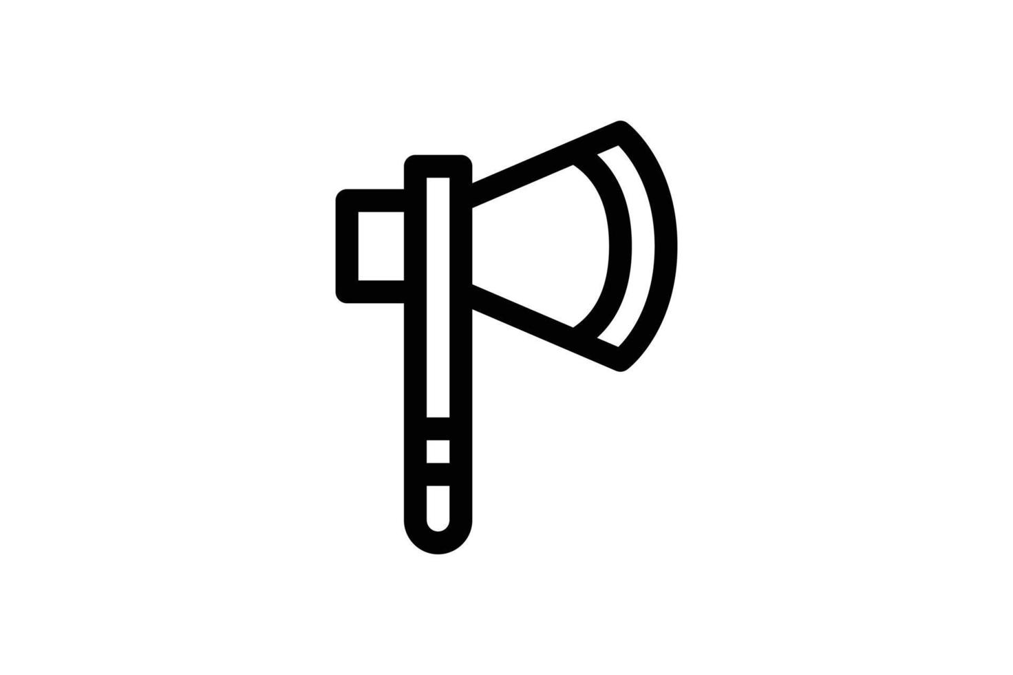 bijl pictogram landbouw lijnstijl gratis vector