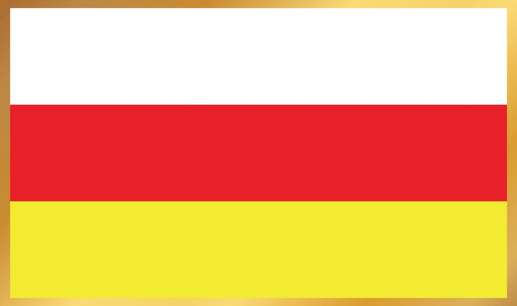 vlag van zuid-ossetië, vectorillustratie vector