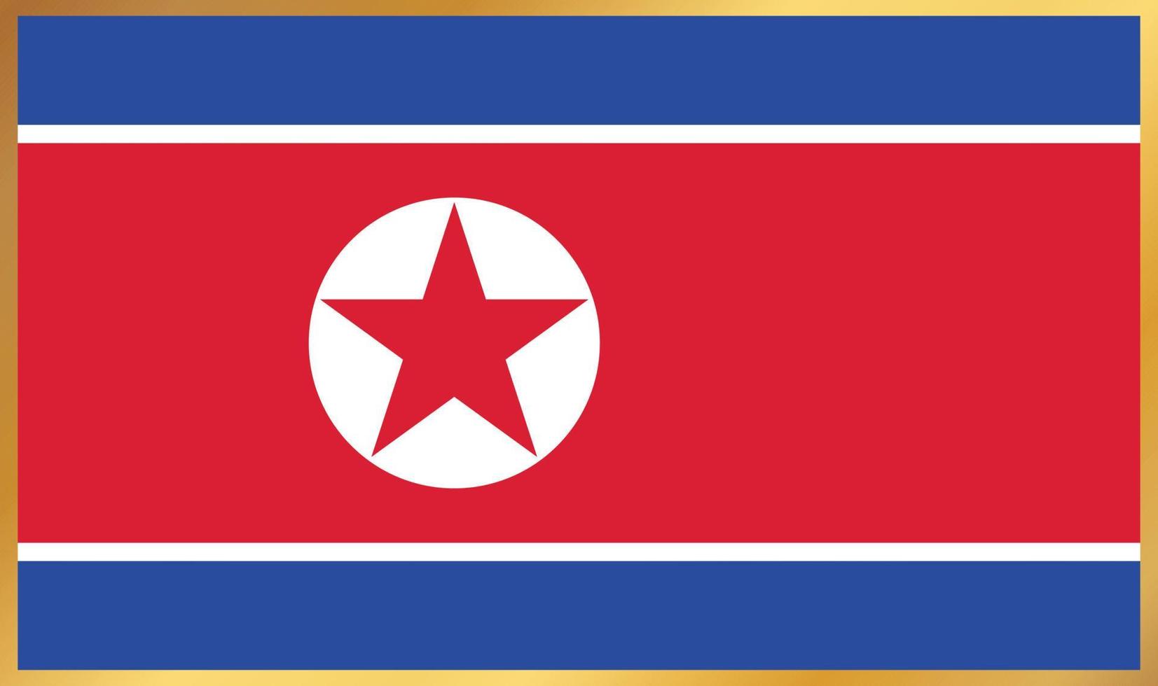 noord, korea vlag, vectorillustratie vector