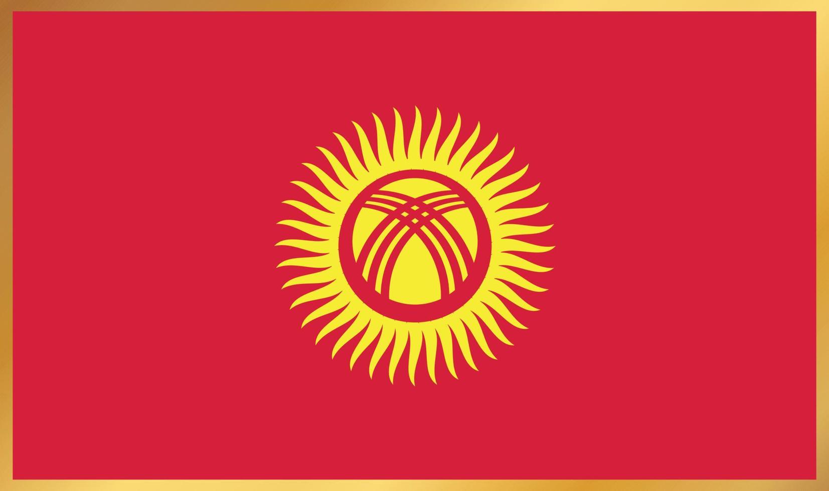vlag van kirgizië, vectorillustratie vector