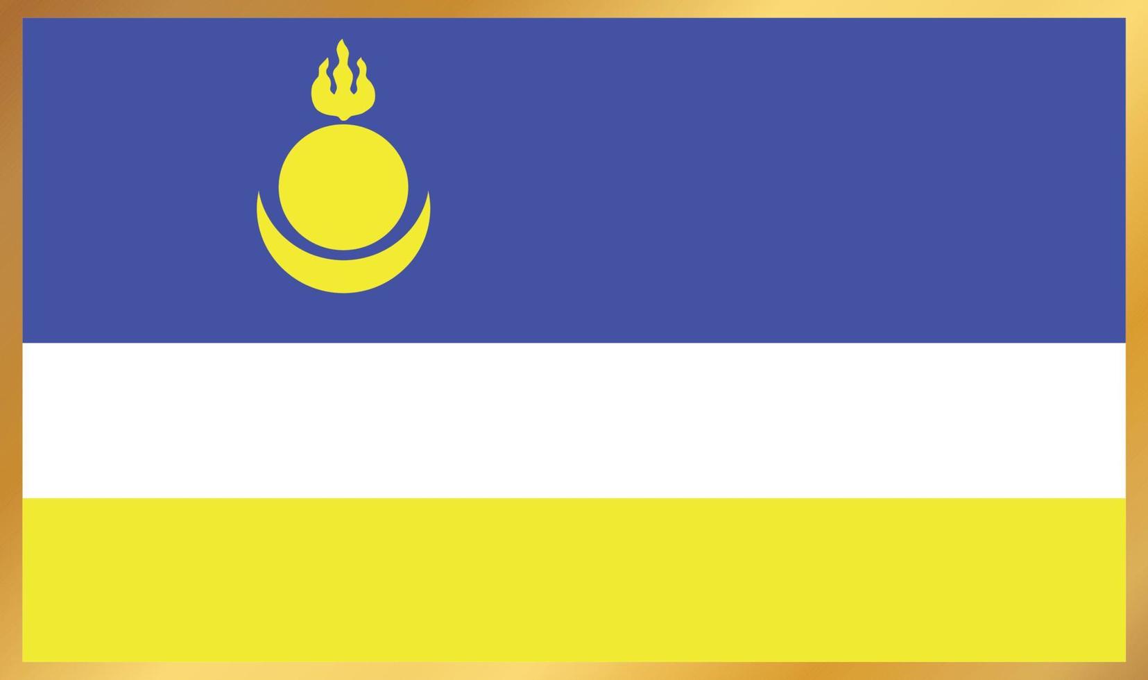 vlag van buryatia, vectorillustratie vector