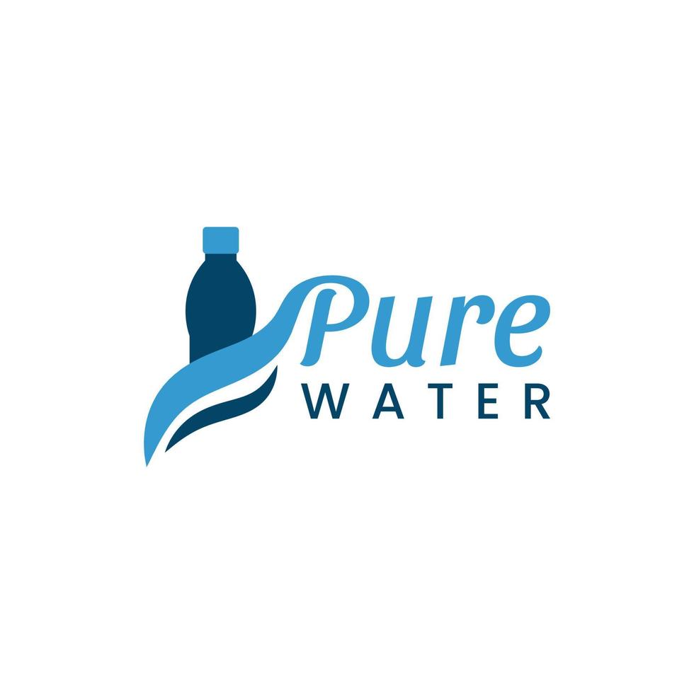 puur water logo gratis ontwerp vector