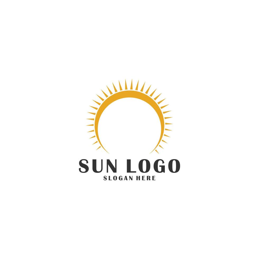 eenvoudig zon-logo sjabloon op witte achtergrond vector