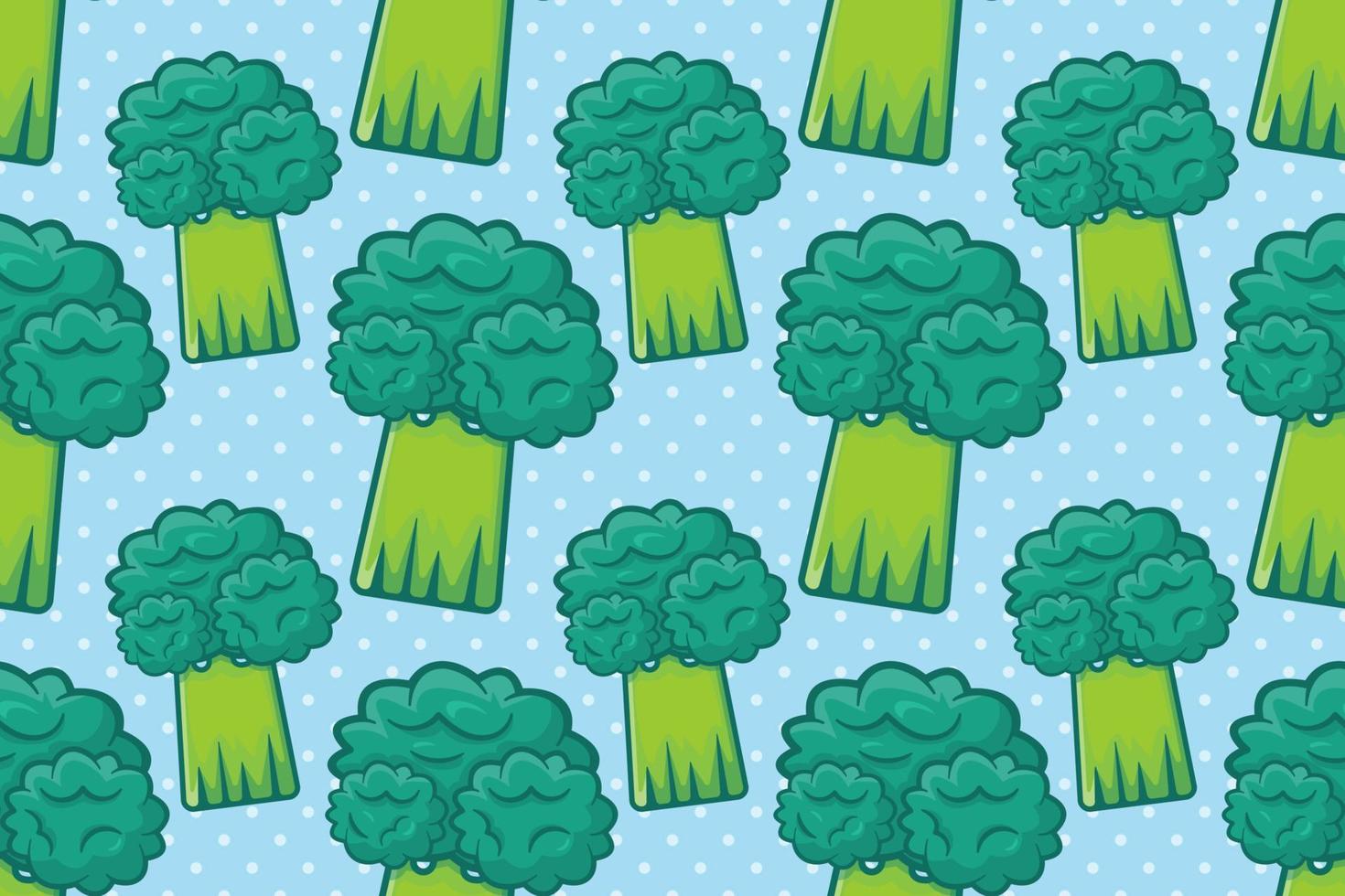 broccoli plantaardige naadloze patroonillustratie vector