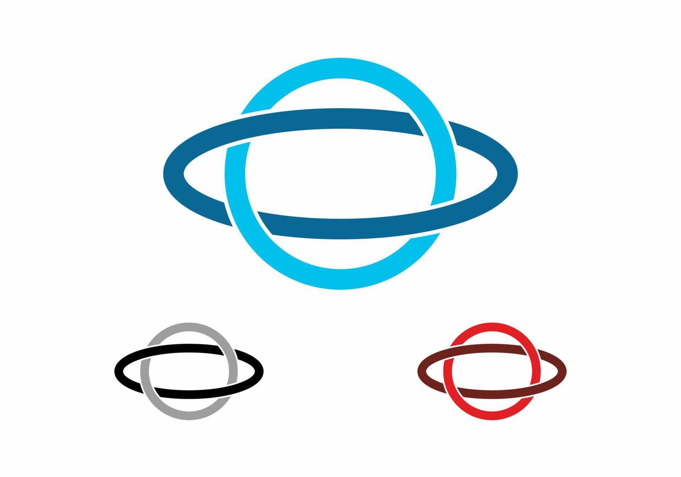 cirkel en ovale vorm fusie vector